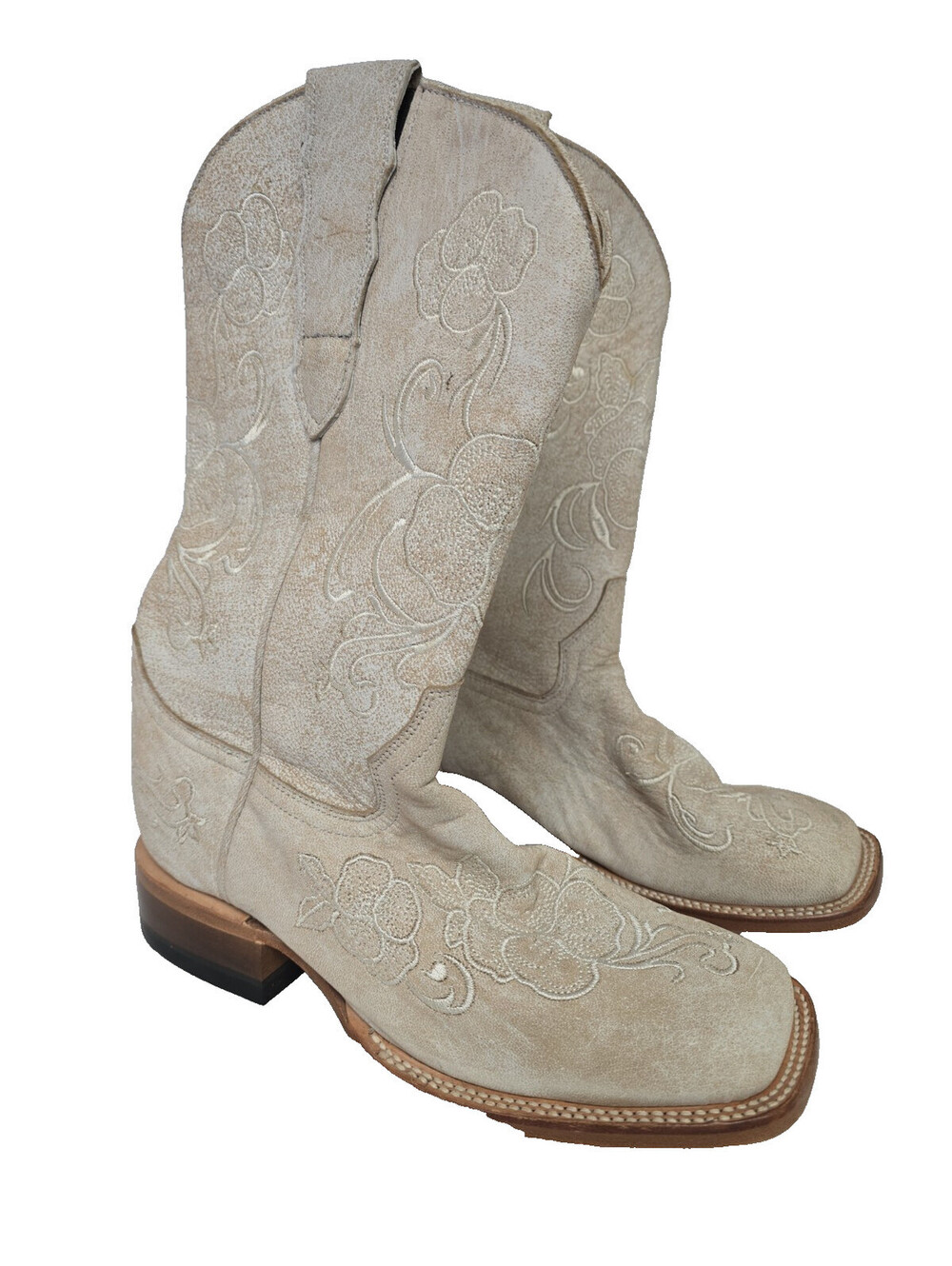 Shyanne Women's Lasy Broad Square Toe Western Boot White Size 7 CW
